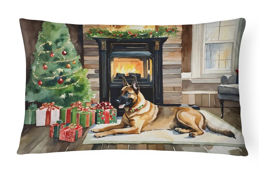 4426 DAC2607PW1216 Belgian Malinois Cozy Christmas Throw Pillow Machine